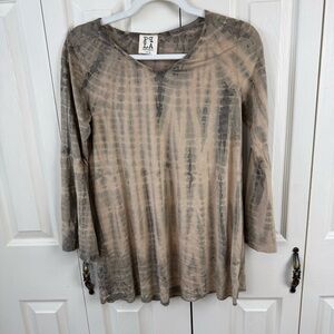 Peoples Project LA Olive Tie Dye Leif Knit Dress Long Flare Sleeves Girls Size L
